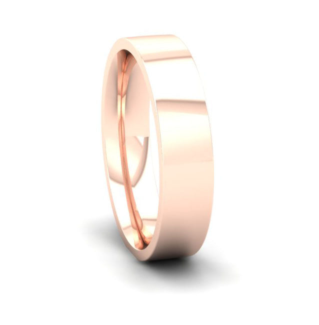 Ethical Rose Gold 5mm Flat Court Wedding Ring