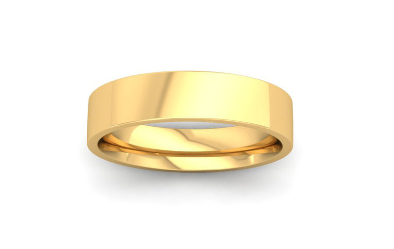 Ethical Yellow Gold 5mm Flat Court Wedding Ring
