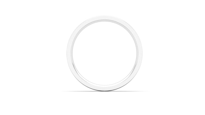 Ethical White Gold 6mm Flat Court Wedding Ring