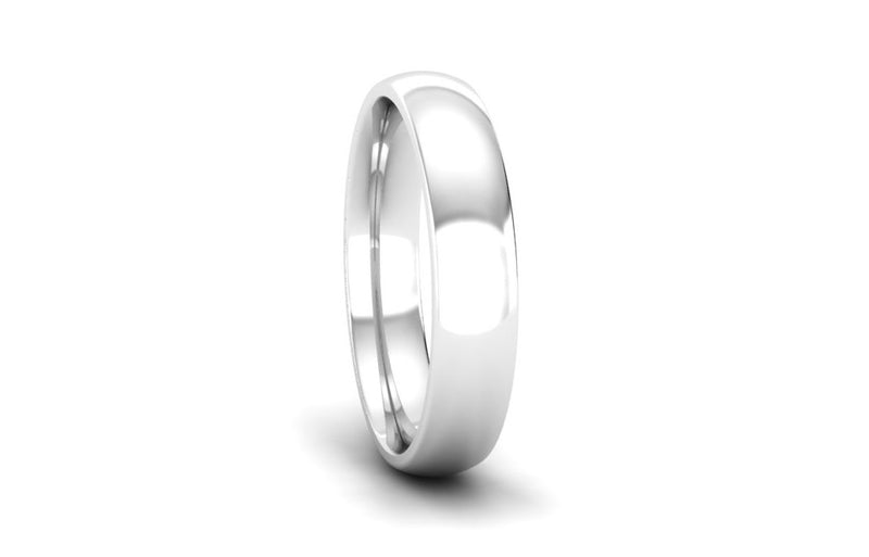 Ethical Platinum 4mm Traditional Court Wedding Ring
