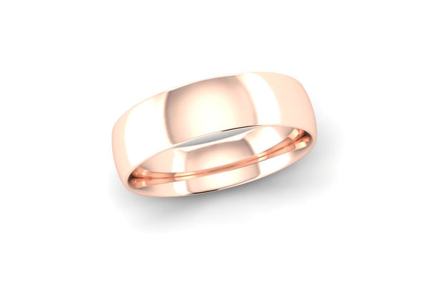Ethical Rose Gold 6mm Traditional Court Wedding Ring