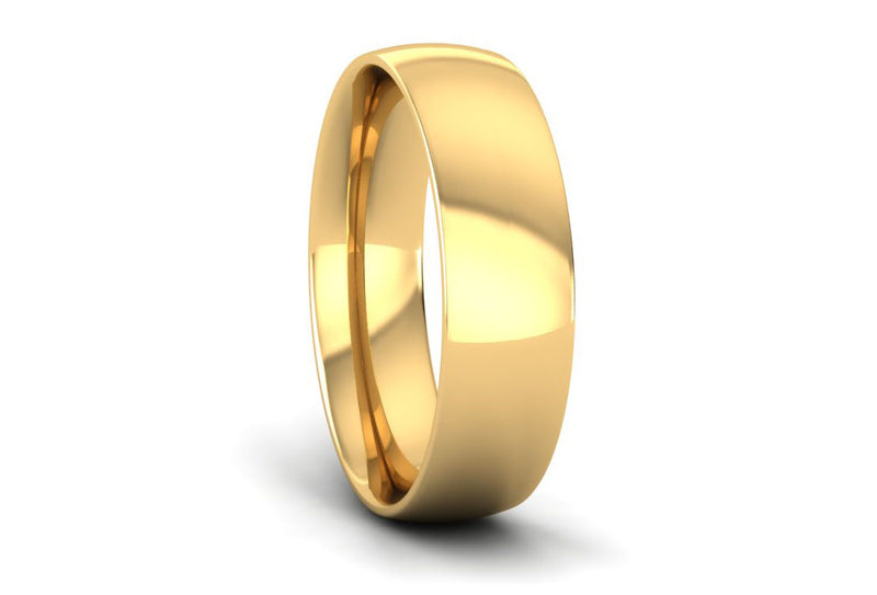 Ethical Yellow Gold 6mm Traditional Court Wedding Ring