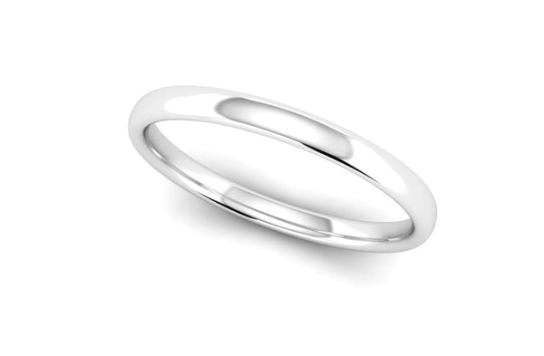 Ethical Platinum 2mm Slight Court Wedding Ring