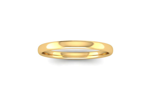 Ethical Yellow Gold 2mm Slight Court Wedding Ring