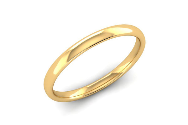 Ethical Yellow Gold 2mm Slight Court Wedding Ring