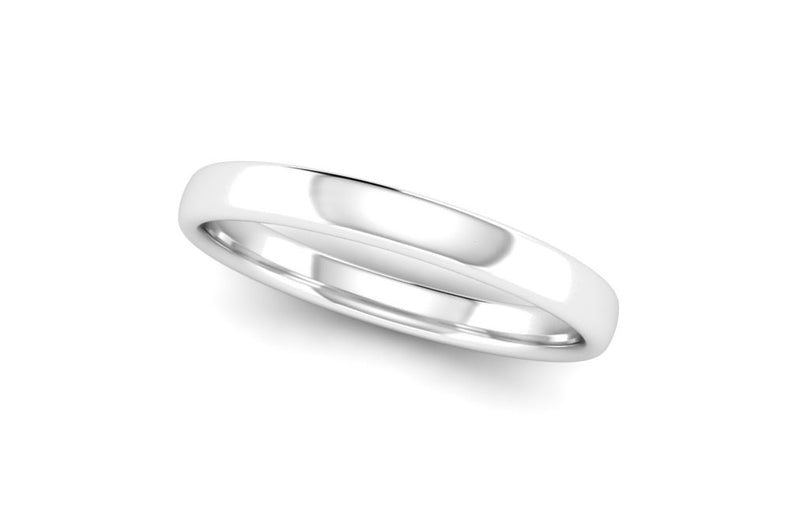 Ethical Platinum 2.5mm Slight Court Wedding Ring