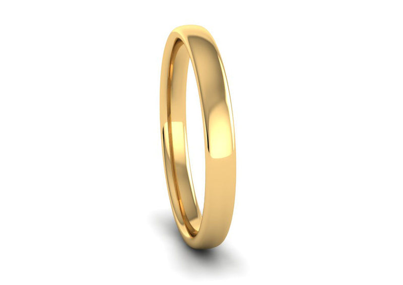 Ethical Yellow Gold 2.5mm Slight Court Wedding Ring