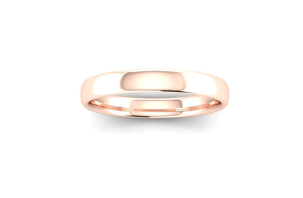 Ethical Rose Gold 3mm Slight Court Wedding Ring