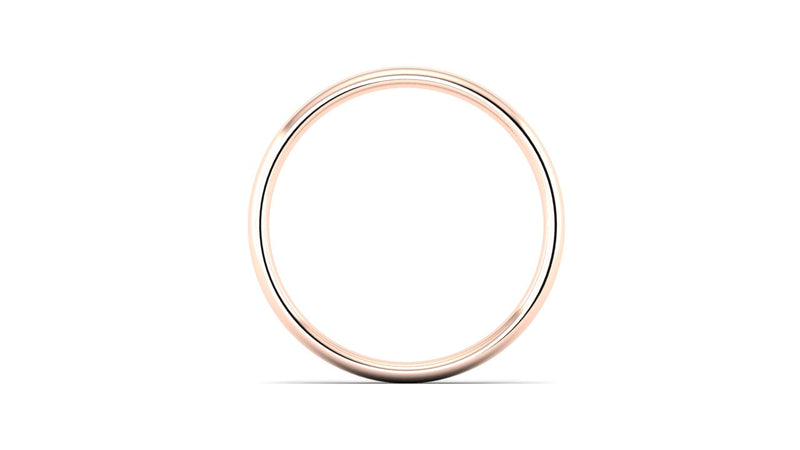 Ethical Rose Gold 3mm Slight Court Wedding Ring