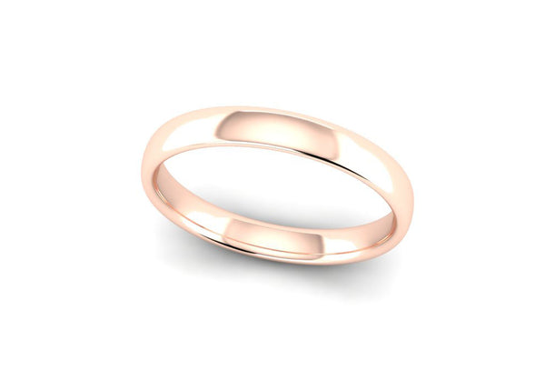 Ethical Rose Gold 3mm Slight Court Wedding Ring