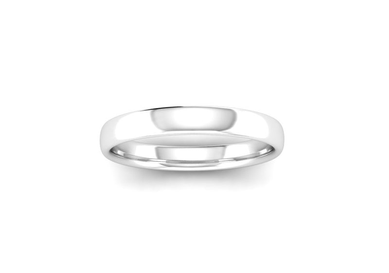 Ethical Platinum 3mm Slight Court Wedding Ring