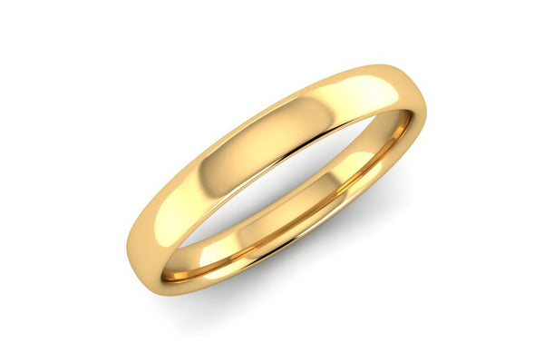 Ethical Yellow Gold 3mm Slight Court Wedding Ring