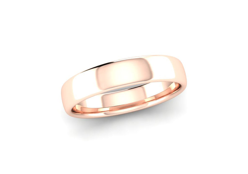 Ethical Rose Gold 4mm Slight Court Wedding Ring