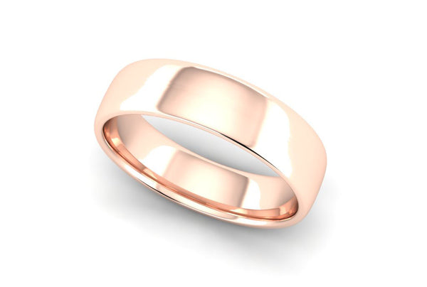Ethical 5mm Rose Gold Slight Court Wedding Ring