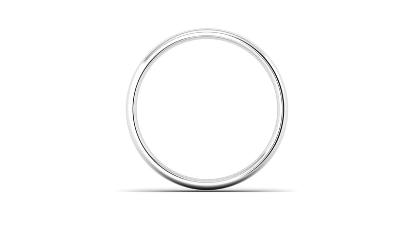 Ethical White Gold 5mm Slight Court Wedding Ring