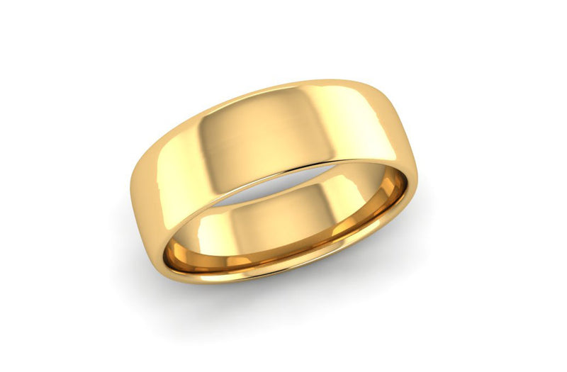 Ethical Yellow Gold 6mm Slight Court Wedding Ring