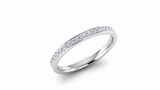 Ethically-sourced Platinum Grain Set Diamond Eternity Ring with Border - Jeweller's Loupe