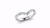 Diamond Set Fitted Wedding Ring to fit a Pear Cut Diamond Engagement Ring - Jeweller's Loupe