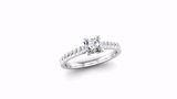 Princess Cut Diamond Engagement Ring and Diamond Fitted Wedding Ring Set - Jeweller's Loupe