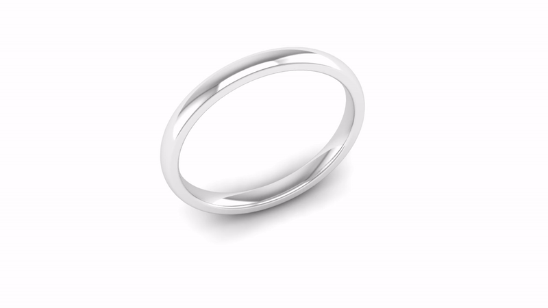 Ethically-sourced Platinum 2mm Traditional Court Wedding Ring - Jeweller's Loupe