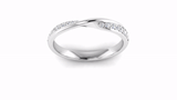 Fairtrade White Gold Diamond Set Twisted Wedding Ring - Jeweller's Loupe